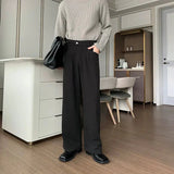 ITOOH Loose Fit Straight Suit Pants