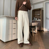 ITOOH Loose Fit Straight Suit Pants