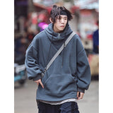 mens fall outfits 2024 New Autumn and Winter Japanese Retro Polar Fleece Hoodie Men's Loose Casual Sweater Couple Coat Fashion