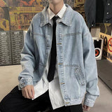 fall fits men Denim Coat for Boys Spring and Autumn New Korean Style Trendy Ins Casual Retro Jacket Fashionable Ruan Handsome Loose Top