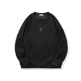 non binary outfits round Neck Sweater Metal Buckle Design Top Autumn Youth Pullover Long Sleeve Bottoming Shirt