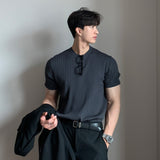 men fall outfits Summer Men's T-shirt Short-Sleeved Sweater Stretch Korean Loose American Men's Men's Shirt