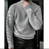 fall fits men Shanli Dadi Half Turtleneck Slightly Wide Sweater Autumn and Winter New Maillard Men's Korean-Style Casual Pullover Versatile