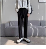 ITOOH Winter Outfits black men fashion swag Draping Straight Suit Pants Men's Solid Color Anti-Wrinkle Loose Wide-Leg Pants Korean Style Non-Ironing Mop Pants ITOOH Winter Outfits