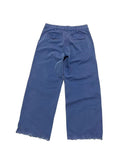 cold weather outfits El Style Blue Washed Work Pants Distressed Baggy Jeans Three-Dimensional Destroyed Frayed Straight