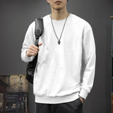 mens winter fashion INS Trendy Loose Sweater Men's Autumn and Winter Letters Casual Fleece-lined Men's Pullover