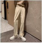 ITOOH Winter Outfits black men fashion swag Draping Straight Suit Pants Men's Solid Color Anti-Wrinkle Loose Wide-Leg Pants Korean Style Non-Ironing Mop Pants ITOOH Winter Outfits