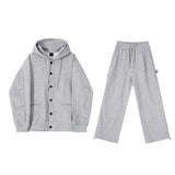 ITOOH Winter Outfits fall outfits men Myq Hooded Sweater Cardigan Coat Men's Spring Wide Leg Casual Pants Two-Piece Korean Casual Sports Suit ITOOH Winter Outfits