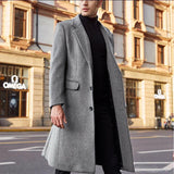 ITOOH Winter Outfits mens winter fashion British Men's Long Trench Coat Woolen Coat Men's Woolen Coat ITOOH Winter Outfits