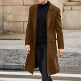 ITOOH Winter Outfits mens winter fashion British Men's Long Trench Coat Woolen Coat Men's Woolen Coat ITOOH Winter Outfits