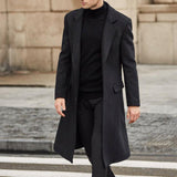 ITOOH Winter Outfits mens winter fashion British Men's Long Trench Coat Woolen Coat Men's Woolen Coat ITOOH Winter Outfits