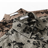 frat outfits Summer Men's Fashion Jacquard Men's Short-Sleeved Shirt Popular Fashion Loose Men's Top 983