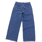 cold weather outfits El Style Blue Washed Work Pants Distressed Baggy Jeans Three-Dimensional Destroyed Frayed Straight