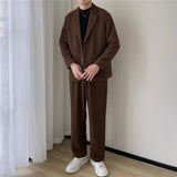 suit Draping Thick High-Grade Corduroy Suit Suit Men's Business Loose Autumn and Winter Casual Korean Style Suit Jacket