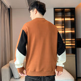 black men fashion urban Sweater Men's Autumn Autumn Men's Top Korean round Neck Pullover Youth Long Sleeve Men's T-shirt