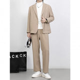 suit Draping Thick High-Grade Corduroy Suit Suit Men's Business Loose Autumn and Winter Casual Korean Style Suit Jacket