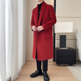 ITOOH Winter Outfits mens winter fashion Woolen Jacket Men's Autumn and Winter 2024 Trendy Slim-Fit Short Woolen Coat Men's Lapel Coat Autumn Clothing ITOOH Winter Outfits