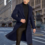 ITOOH Winter Outfits mens winter fashion British Men's Long Trench Coat Woolen Coat Men's Woolen Coat ITOOH Winter Outfits