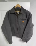 fall outfits men Carhartt Carhart J97 Detroit Washed Vintage Vintage Vintage Denim Canvas Workwear Jacket Jacket