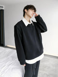 ITOOH Oversized Lapel Sweatshirt