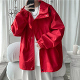 ITOOH Oversized Windbreaker Hooded Jacket