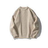 Itooh Pleated Knitted Round Neck Bottoming Sweater