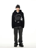 ITOOH Printed Zipper Hooded Sweatshirt