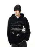 ITOOH Printed Zipper Hooded Sweatshirt