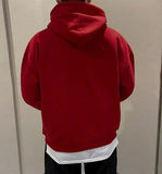 ITOOH Red Printed Hooded Sweatshirt