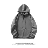 ITOOH Retro Simple Solid Color Hooded Sweatshirt