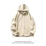 ITOOH Retro Simple Solid Color Hooded Sweatshirt