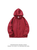 ITOOH Retro Simple Solid Color Hooded Sweatshirt