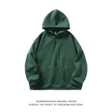 ITOOH Retro Simple Solid Color Hooded Sweatshirt