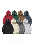 ITOOH Retro Simple Solid Color Hooded Sweatshirt