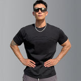 Itooh Casual Loose T-shirt Men Cotton Short Sleeves Tee Tops Summer Gym Fitness Bodybuilding Shirt Male Running Sport Training Clothes