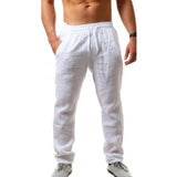 Itooh Men's Cotton Linen Pants Male Autumn New Breathable Solid Color Linen Trousers Fitness Streetwear S-3xl Sweatpants For Men