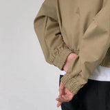 Itooh Autumn Broad Shoulder Pilot Jackets Niche High Class Thin British Vintage Loose Coats Men's Casual Lapel Short Baseball Tops