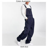 Itooh New Man Shoulder Strap Jeans Multi Pocket Torn Jumpsuit Streetwear Large Size Long Jeans For Men Clothing