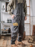 Itooh High Quality Multi Pocket Tool Strap Pants Men's Workwear Overall Fashion Rompers Pants Ins New Vintage American Tough Jumpsuit