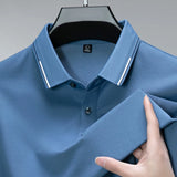 ITOOH Silk + Cotton Men's Polo, New Summer Short-Sleeved T-shirt, Luxury Genuine Goods, Business Casual Lapels Top