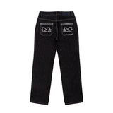 Itooh  Streetwear Mens Womens Jeans Gothic Hip Hop Demon Skull Embroidered Trousers Harajuku Casual Fashion Straight Baggy Jeans Shorts