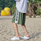 Itooh Loose Basketball Shorts Men Ice Silk Thin Sweatpants  New Board Shorts Men Casual Beach Summer Jogger Trend Five-point