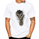 Itooh   3D Cat Printed Men's T-shirt Short Sleeves Casual Comfortable Polyester Fabric Printed Temtemu Brand