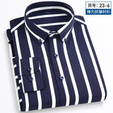 ITOOH Men's Business Casual Long Sleeve shirt Classic striped social dress shirt Wear free, wrinkle-resistant and easy to care for