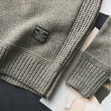 Itooh Japanese Tricolor Sweater Men Winter Clothing Fashion Thick Long Sleeve Knitted Pullover Sweater Oversized New Elbow Pads Jumper