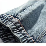 Itooh American Retro Jacket Snowflake Washed Vintage Denim Jacket Zipper Pocket Tooling Lapel Jean Coats Loose Motor Jaqueta Outerwear