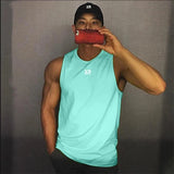 Itooh  Mens fitness gyms Tank top men Fitness sleeveless shirt Male mesh breathable Sports vest Undershirt Gyms Running vest men