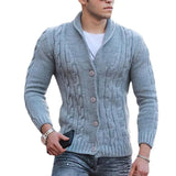 Itooh  Cross Border Supply European and American Sweaters, Men's Autumn and Winter Fashion Lapels, Long Sleeved Slim Fit Knitwea