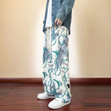 Itooh American High Street Casual Pants Men's Tie-dye Bear Graffiti Casual Loose Wide-leg Pants Trendy Brand Niche Mopping Trousers