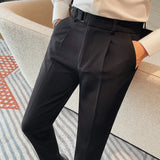 Itooh High Quality Business Suit Pants for Men Solid Color Versatile Casual Office Social Suit Pants Banquet Party Trousers